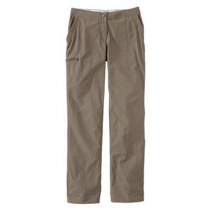 LL Bean Water Repellent Comfort Trail Cargo MidRise Ash Brown Pants Womens 10 P